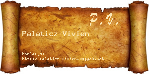 Palaticz Vivien névjegykártya